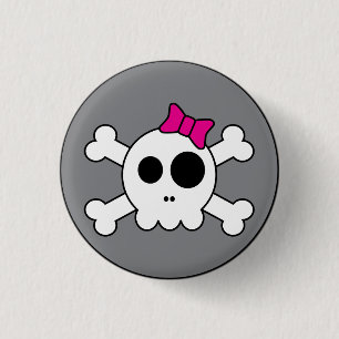 Skullyかわいいボタン 缶バッジ