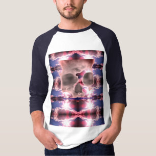Skullyのサイケデリックな上のおもしろい Tシャツ