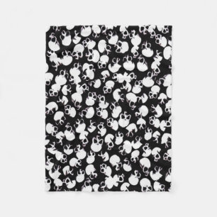 Skullyのスカルの固まりの埋葬 フリースブランケット