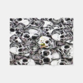 Skullyのスカルの埋葬地のフラクタル フリースブランケット (正面(横))