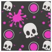 Skully (ショッキングピンク) ファブリック (クローズアップ)