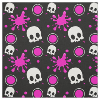 Skully (ショッキングピンク) ファブリック