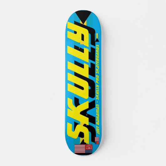 SKULLY JMT セントルシア 7 3/4インチ スケートボードデッキ (正面)