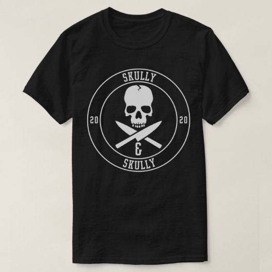 Skully & Skully Skull Logo Pullover Tシャツ (デザイン正面)