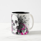skullz。 まっすぐな歪んだ矢 ツートーンマグカップ (正面右)