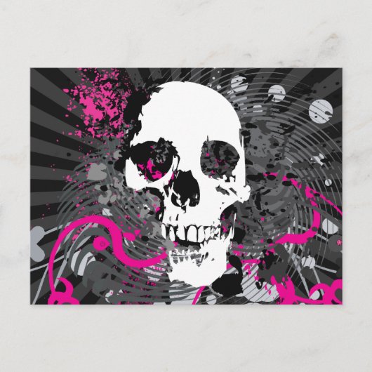 skullz。まっすぐねじれた矢印。 ポストカード (正面)