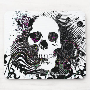 skullz。まっすぐねじれた矢印。 マウスパッド