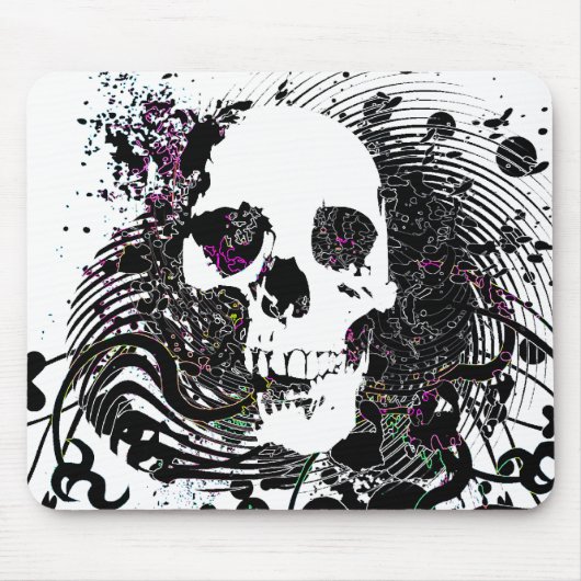 skullz。まっすぐねじれた矢印。 マウスパッド (正面)