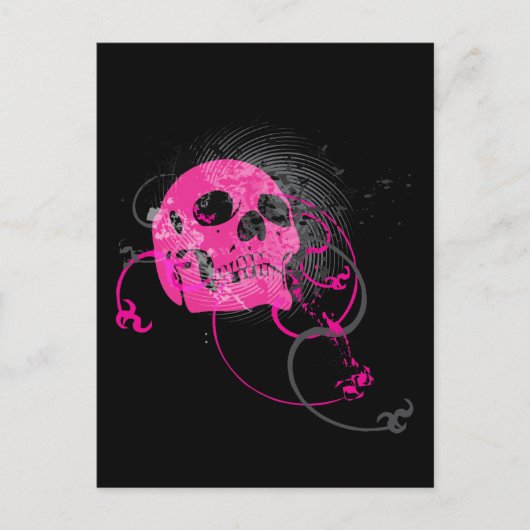 skullz。上向きねじれた矢印。 ポストカード (正面)