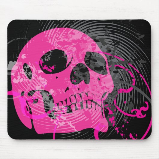 skullz。上向きねじれた矢印。 マウスパッド (正面)
