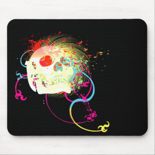 skullz。上向きねじれた矢印。 マウスパッド