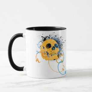 skullz。上向きねじれた矢印。 マグカップ