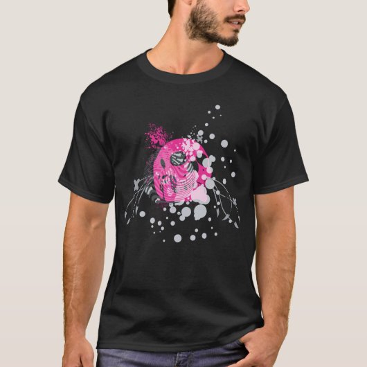 skullz。 泡との上 tシャツ (正面)