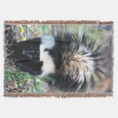 Skunk白黒 スローブランケット (正面)