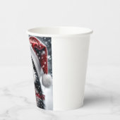 Skunk in Santa Hat Ceramicオーナメント 紙コップ (左)