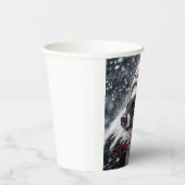 Skunk in Santa Hat Ceramicオーナメント 紙コップ (右)