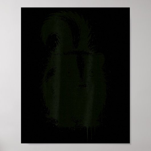Skunk Ink Art Nge Aesthetic Pest Forest Animal Rtr ポスター (正面)