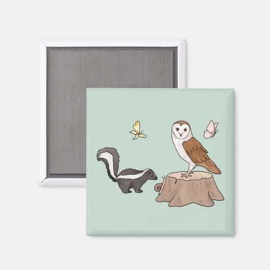 Skunk und Eule  マグネット (正面/裏面)