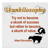 Skunkilosophy：価値のSkunk ポスター (正面)