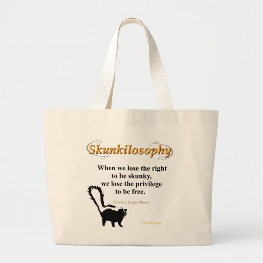 Skunkilosophy：右2B Skunky大型トートバッグ ラージトートバッグ (正面)