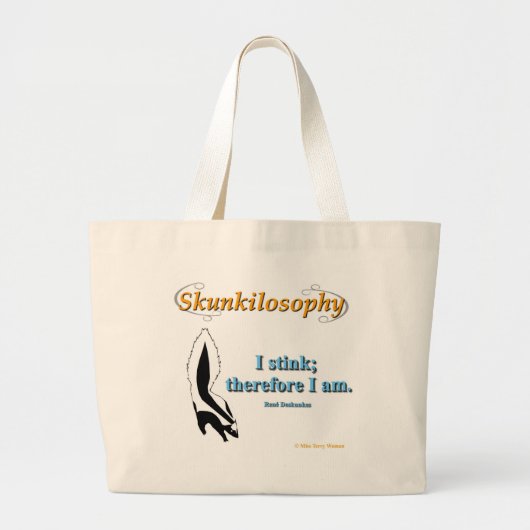 Skunkilosophy：私は大きなトートバッグを臭わせる ラージトートバッグ (正面)