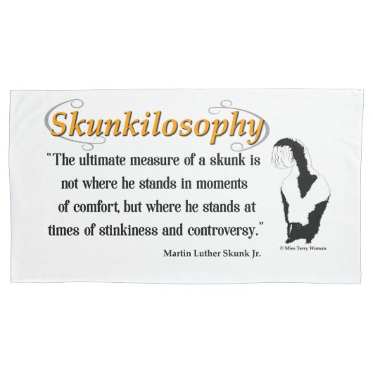 Skunkilosophy: Skunk Pillofcの究極の測定 枕カバー (正面)