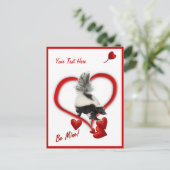 Skunks - Be Mineカスタマイズ可能なバレンタインデー シーズンポストカード (スタンド正面)