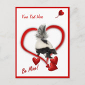 Skunks - Be Mineカスタマイズ可能なバレンタインデー シーズンポストカード (正面)