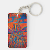 SkyとMonogramの表現バラ キーホルダー (裏面)