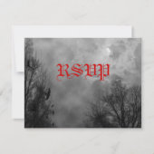 SkyとRavens幽霊のよく出る編集可能RSVPカード 招待状 (正面)