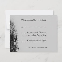 SkyとRavens幽霊のよく出る編集可能RSVPカード 招待状