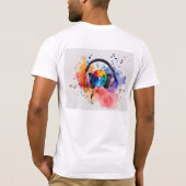 Skyビート: DJ in the Clouds T-Shirtデザイン Tシャツ (裏面)