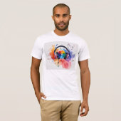 Skyビート: DJ in the Clouds T-Shirtデザイン Tシャツ (正面フル)
