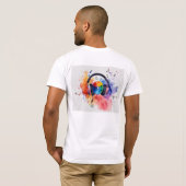 Skyビート: DJ in the Clouds T-Shirtデザイン Tシャツ (裏面フル)