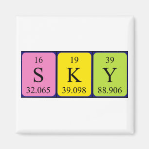 Sky周期表名磁石 マグネット