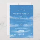 SKY セーブ・ザ・デート 招待状 / 水彩空と雲 (正面)