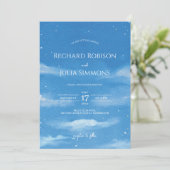 SKY セーブ・ザ・デート 招待状 / 水彩空と雲 (スタンド正面)