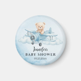 Sky Adventure Cute Teddy Bea Baby Shower Favor マグネット
