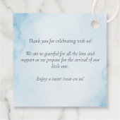 Sky Adventure Cute Teddy Bear Pilot Thank You  フェイバータグ (裏面)