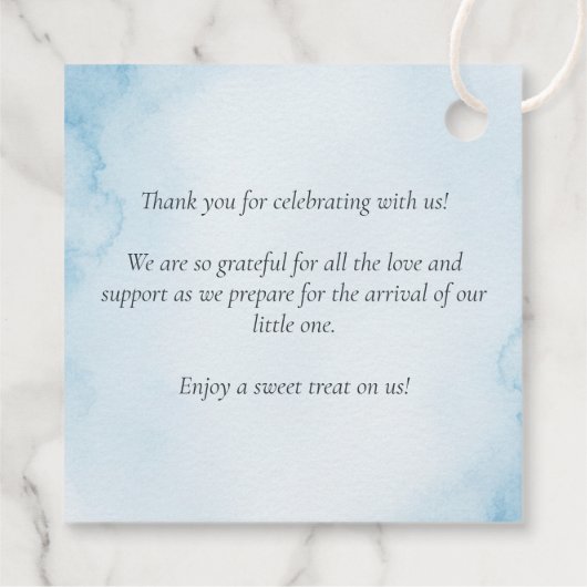 Sky Adventure Cute Teddy Bear Pilot Thank You フェイバータグ (裏面)