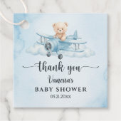 Sky Adventure Cute Teddy Bear Pilot Thank You  フェイバータグ (正面)