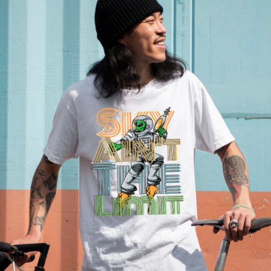 sky ain't制限エイリアン引用文ヴィンテージグラフィック tシャツ