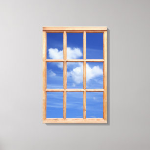 Sky and Clouds 3Dエフェクトウィンドウの表示写真 キャンバスプリント
