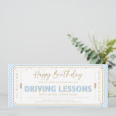 Sky Birthday Driving Lessons Gift Voucher Card 招待状 (スタンド正面)