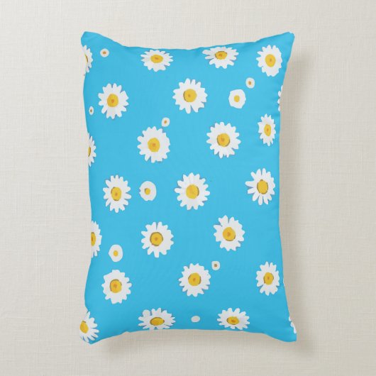 Sky Bloom Daisies アクセントクッション (正面(垂直))