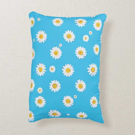 Sky Bloom Daisies アクセントクッション (裏面(縦))