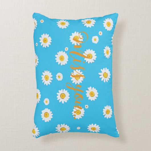 Sky Bloom Daisies アクセントクッション (正面(垂直))
