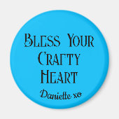 Sky Blueお賛美客様の高いハート2.25-inマグネット マグネット (正面)