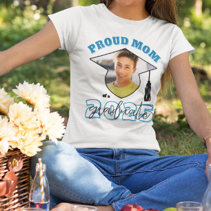 Sky Blue 誇りを持った Mom of a Graduate Photo Tシャツ