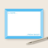 Sky Blue 2-Tone Cute Girly ノートカード